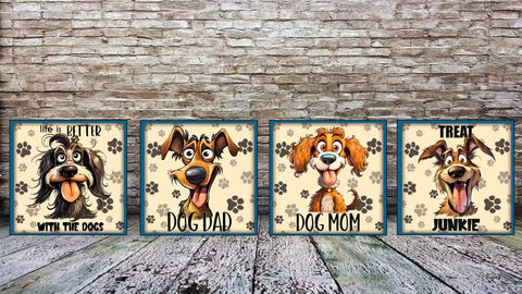 set 4 funny doh coasters
