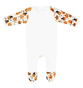 Baby Chest Romper Suit - Pumpkin Print