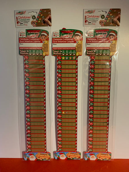 elf scratch off countdown advent calendar