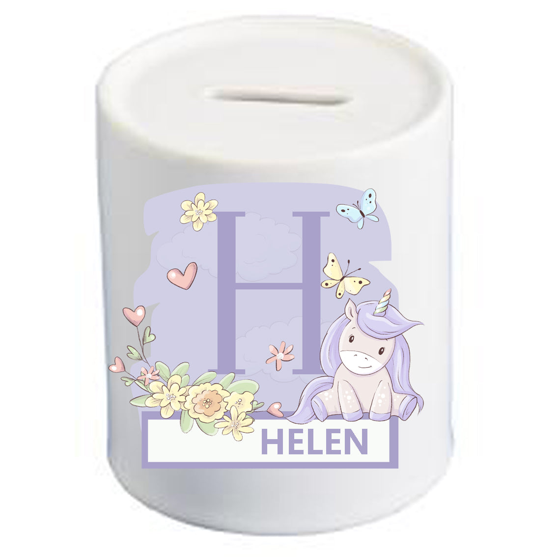 unicorn letter/name moneybox